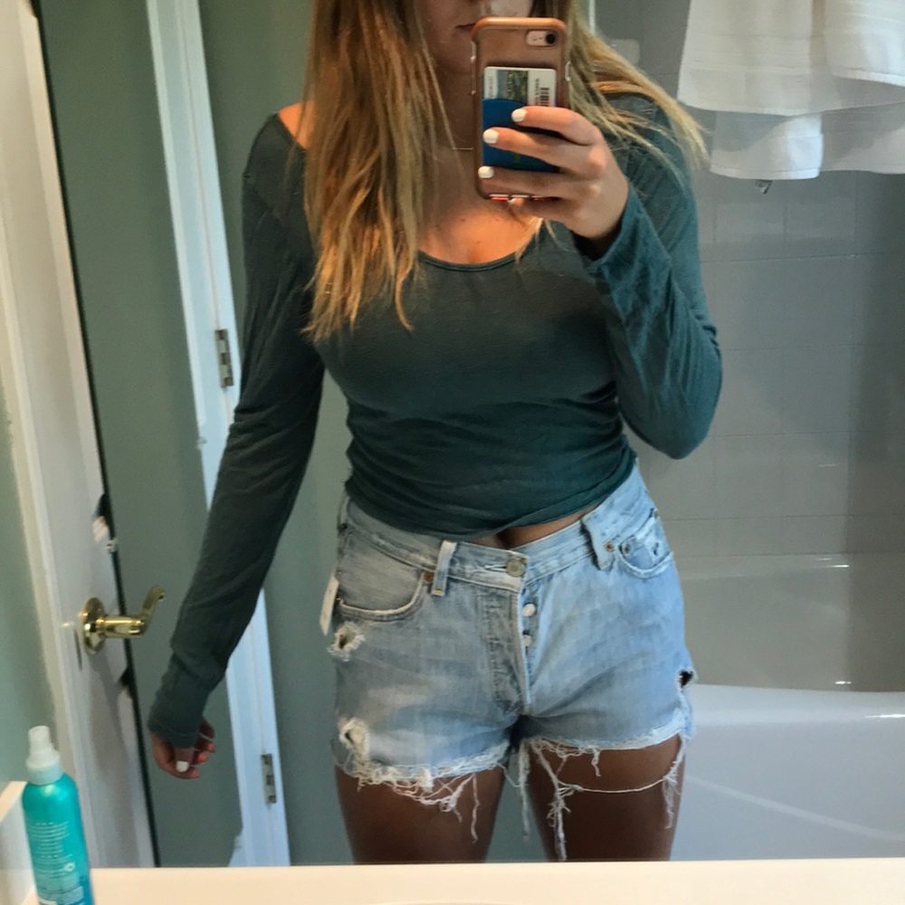 teal long sleeve